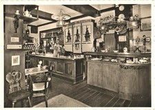 Duisburg Germany Postkutsche Restaurant Interior RPPC Real Photo Postcard 1958 picture
