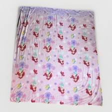 Disney The Little Mermaid Special Ed. FULL Top Flat Sheet Cotton Blend Vtg 90’s picture