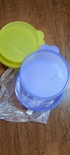 2 Pc Set Vtg  Tupperware 50 Th Anniversary Bowls Nip 1996 Blue Gold Consultant   picture