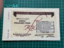 Vintage 10 Million Mark Banknote Germany Old Paper Currency Collectible picture