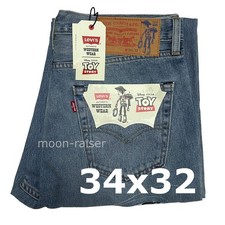 Levi’s Disney Toy Story Men’s Loose Fit Jeans 34 x 32 Buzz Lightyear Patch picture