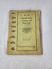 Vintage International Harvester No 45 Special Parts Catalog McCormick Deering Or picture