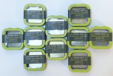 12 EMPTY Trader Joe's Green Mint Candy Metal Tins Storage Boxes  picture
