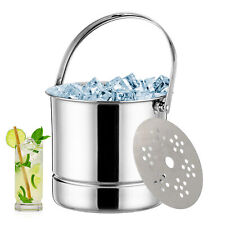 Ice Bucket With Lid Insulated Silver Ice Bucket for Cocktail Bar with Ice Ton picture