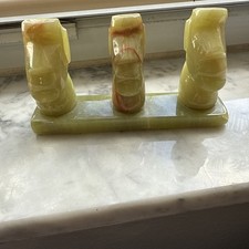 Vintage Easter Island Small 3 head scupture  picture