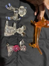 Lot Of 4 Vintage lucite Figurines, 1970 Snoopy Dog, Amber Dacshund, Cat & Mouse picture