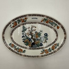 VINTAGE PULLMAN RAILROAD TOP MARKED INDIAN TREE BUFFALO CHINA OVAL PLATTER 10.5