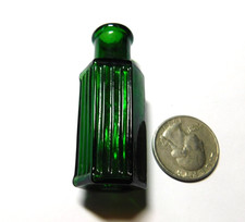 STUNNING SMALL DARK GREEN POISON BOTTLE, ONLY 2  1/4 