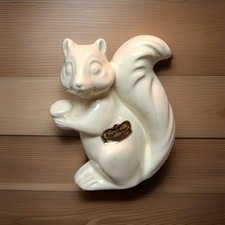 Vintage Royal Haeger Ivory Squirrel with Nut Figurine  Paper Label picture