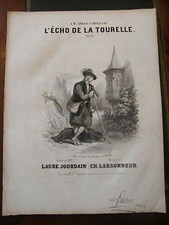 Partition Sheet Music 19th Century L'Écho De La Tourelle Eau Forte Larsonneur picture