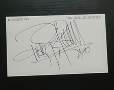 Rick Springfield Autograph Signed CUSTOM CARD JESSIE'S GIRL SCARCE picture
