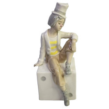 Vintage Porceval Villamarchante Valencia Pintado A Mano Clown Figurine picture
