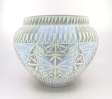 Original Signed Romero Acoma Pueblo Pottery Vase Pot Jar New Mexico 11