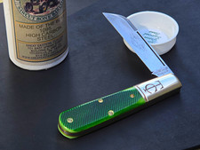 Great Eastern Cutlery Tidioute Tractor Green Bone Slipjoint TC Barlow GEC 153124 picture