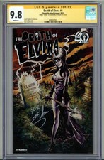 THE DEATH OF ELVIRA #1 CGC 9.8 SS SIGNED CASSANDRA PETERSON LOW POP VERY RARE picture