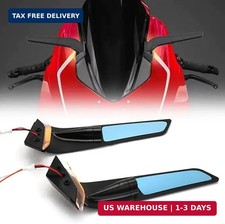 Motorcycle CNC Side Mirrors with LED Light Fits for Ducati Panigale V4 V4S V4R 2 picture