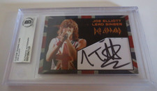 Joe Elliott singer Def Leppard signed autographed BAS Beckett custom cut card picture