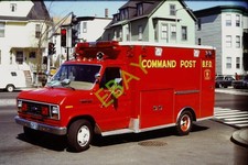 BOSTON Fire Apparatus SLIDE: COMMAND POST 1984 Ford / Wheeled Coach picture