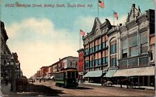 Postcard Michigan Street, Looking South in South Bend, Indiana picture