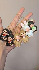 Monchhichi Mascot Key Chain Complete set of all 6 types Capsule Toy Gacha picture