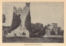 Ruins at Kells, Kilkenny. Ireland 1905 old antique vintage print picture picture