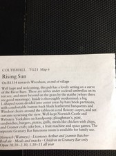 m1-3 ephemera 1984 pub article The Pub Rising Sun Coltishall A Butcher picture