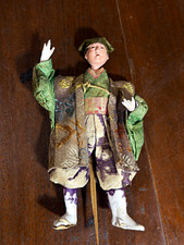 Antique  Japanese Ningyo Doll Figure in Fabric Kimono Removable Head picture
