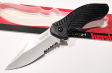 KERSHAW KS1605 Clash Serrated Spring Open Assisted Tactical Folding Pocket Knife picture