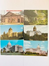 Lot of 6 Vintage Postcards US Capitol Buildings incl 1909 Posted Oregon picture