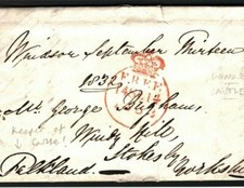 GB ROYALTY Cover FREE Berks *KEEPER of WINDSOR CASTLE*1832 RARE Letter Yorks H83 picture