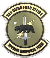 San Diego Field Office SRT California PVC Morale Patch Hook Back Tactical picture