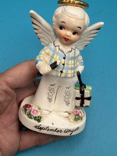 VINTAGE/JAPAN - NAPCO/ SEPTEMBER BIRTHDAY ANGEL / SCHOOL BOOKS & PENCILS picture