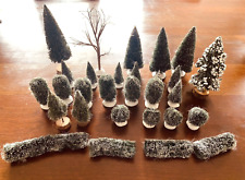 Dept 56 Village Tree Lot Of 29 Topiaries, Snow Covered Misc Sizes picture