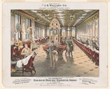 The celebrated Palmer House barber shop at Chicago. Mr. W.S. Eden, proprietor picture