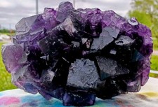 5lb Purple Fluorite Crystal Cluster Display Specimen picture