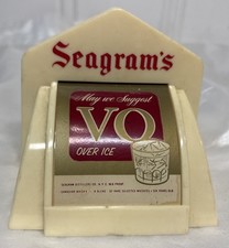 VTG Seagram’s Bar Caddy Menu or Special Holder Great Picture Holder Man Cave Bar picture