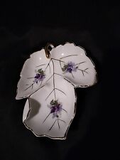 Napco Leaf Dish With Violets picture