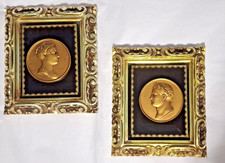 Vintage Gold Medallions on Glass  Napoleon & Marie Louise Dimensional picture