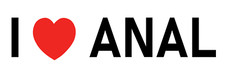 I Love Anal Sticker Funny I Heart Anal Gay Prank Joke Gag Sticker picture