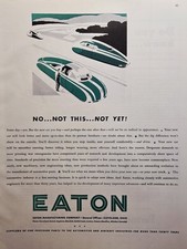 1945 Eaton Mfg Co Cleveland OH Print Ad Post-War Better Products Futuristic Car picture