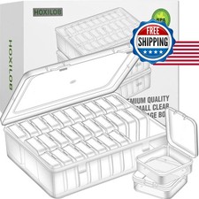 Bead Organizer Box 90pcs Small Clear Plastic Storage Containers Mini Boxes picture