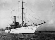 The Marconi ship 'Elettra' at sea 1920 Old Photo picture