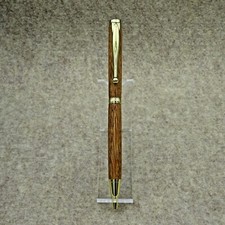 SLIMLINE TWIST PEN with ANGELIM PEDRA BARREL and GOLD TRIM picture