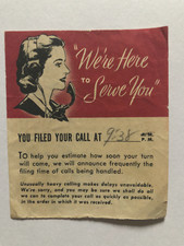 Camp Kilmer New Jersey Bell Telephone Service Call Filed picture