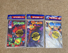Spawn #1 #2 #3 1992 Pedigree Gold Collection SEALED Lot Todd McFarlane Image picture