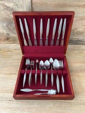 Oneida Community Stainless Woodmere Flatware Set Service for 8 + Serving pcs picture