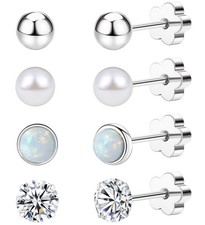 Flat Back Earrings for Women Black Flower Snake Mitch Screw Back Earrings picture