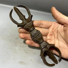 Tibetan Vajra Dorje Ritual Tool Nepalese Four Prong Buddhist Cross Ornament picture
