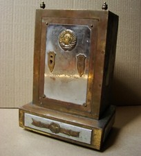 Ukrainian Soviet USSR bronze safe deposit box coat of arms cold war rare picture