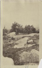1940s vintage photo YOUNG COUPLE kissing MAKING OUT on a hill top abstract SH picture